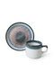 Hermia Juego de tazas de té Blanco y azul oscuro (12 piezas)